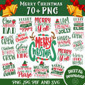 70+ Merry Christmas PNG Bundle, Christmas SVG, Merry Christmas Clipart Bundle, Christmas Svg Cut Files, Svg, Png, Jpg And Pdf, Text Svg Pack