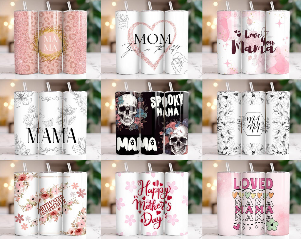 200+ Mama Tumbler Wrap Bundle | 20oz Skinny Sublimation PNGs | Funny Mom Life Quotes, Boho Retro Designs, Mother's Day Gift Wraps, Gift Idea