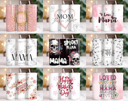 200+ Mama Tumbler Wrap Bundle | 20oz Skinny Sublimation PNGs | Funny Mom Life Quotes, Boho Retro Designs, Mother's Day Gift Wraps, Gift Idea