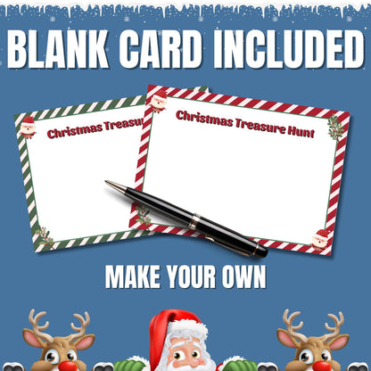 Christmas Treasure Hunt Clues, Christmas Scavenger Hunt Cards, Scavenger Hunt Riddle, Musical Riddle Christmas Clues Game For Kids & Adults