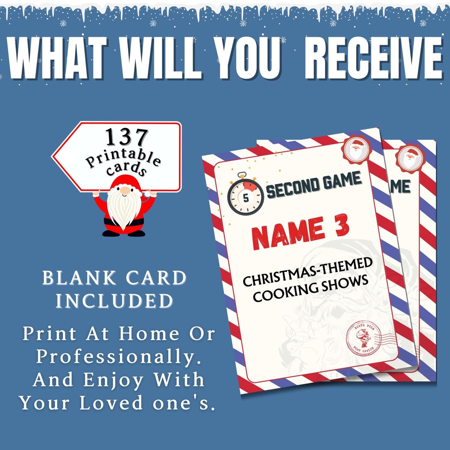 Christmas 5 Sec Game, Christmas Activity For Kids & Adults, Fun Christmas Party And Office Game, Printable Christmas Game, Xmas Card Games