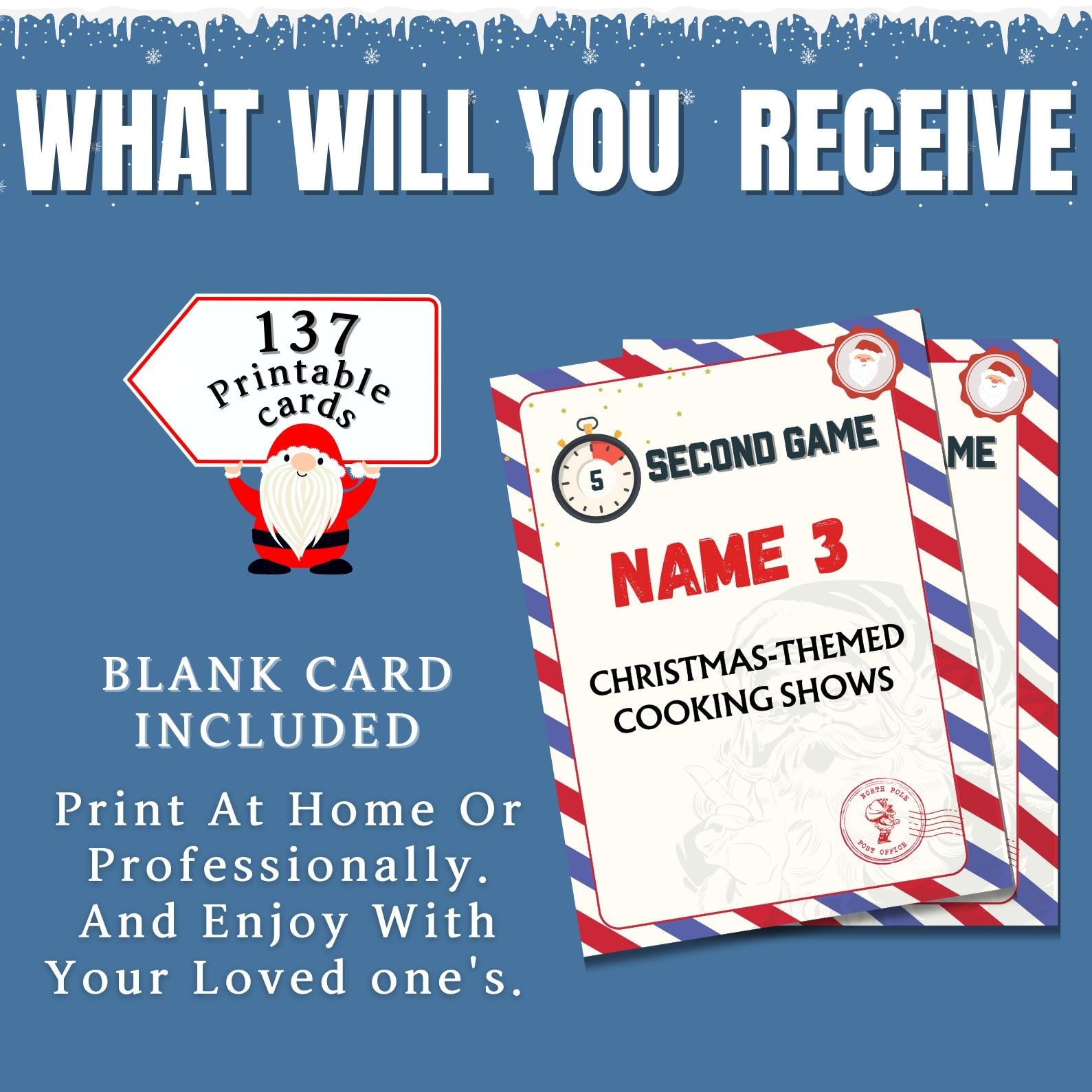 Christmas 5 Sec Game, Christmas Activity For Kids & Adults, Fun Christmas Party And Office Game, Printable Christmas Game, Xmas Card Games