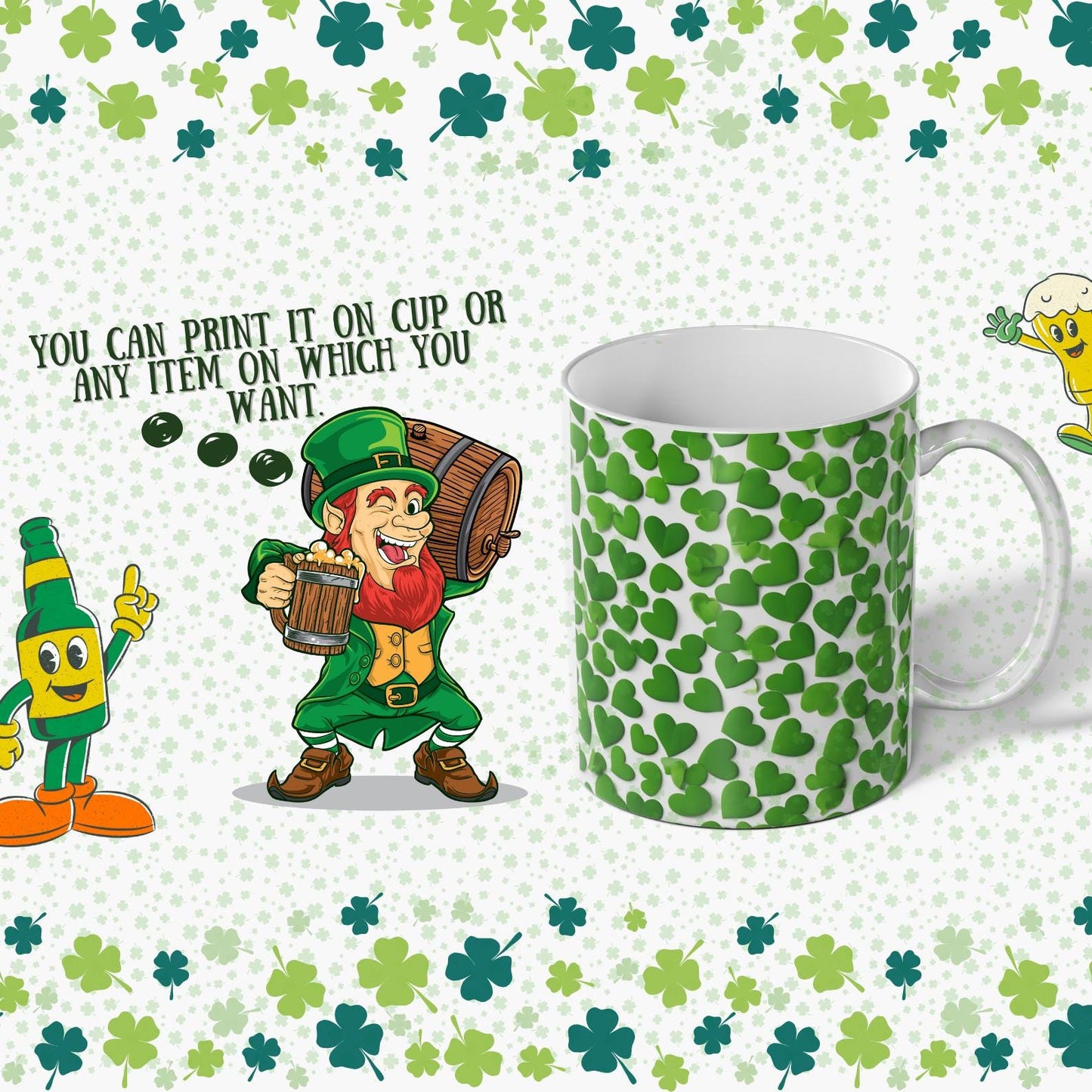 250+ St. Patrick's Day Digital Paper Pack | Seamless Irish Patterns for Crafting & Scrapbooking | Shamrocks, Celtic Designs, Festive Prints