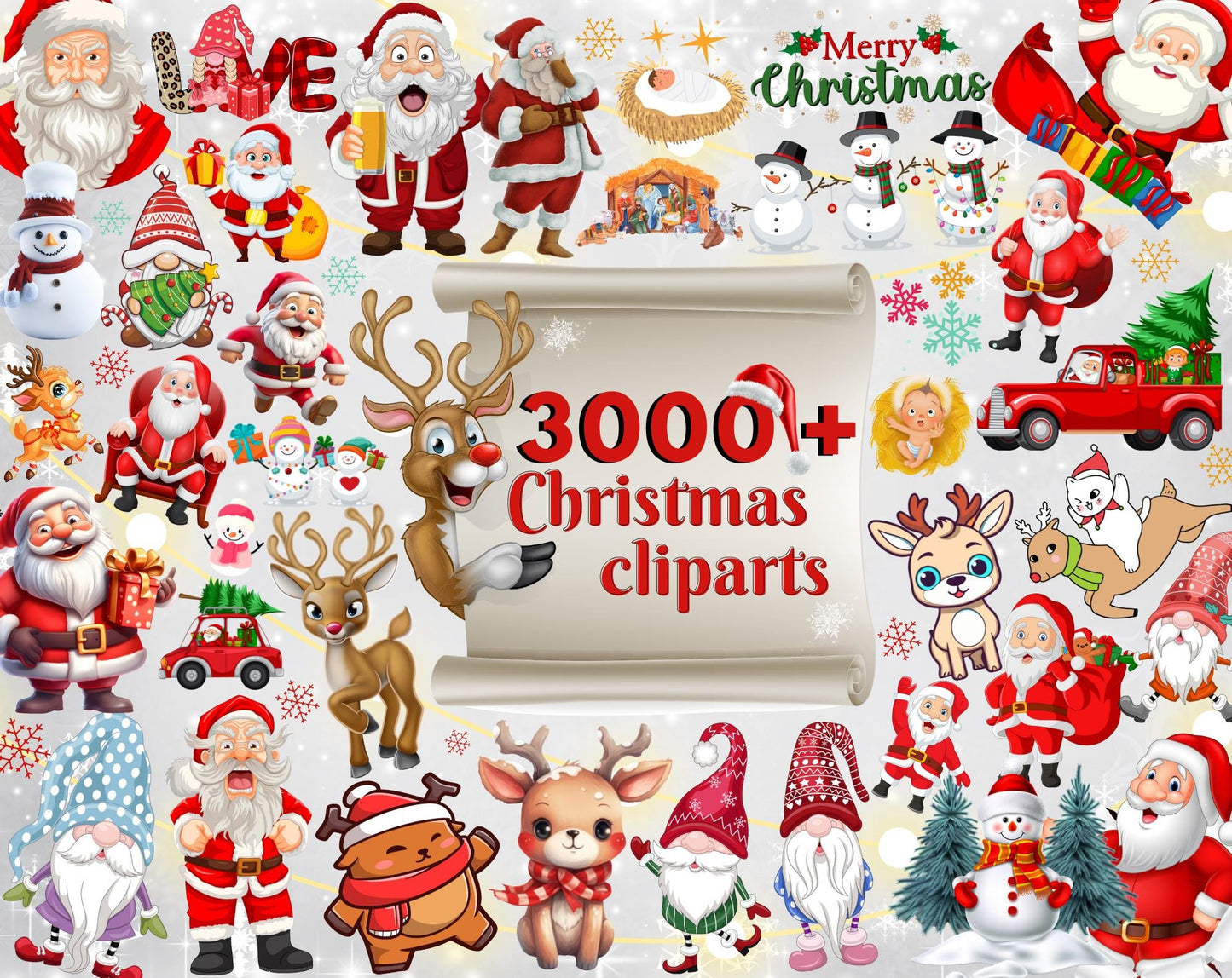 3000 + Christmas Clipart Bundle, Santa Png, Merry Christmas Png, Christmas Svg Bundle, Christmas Sublimation, Christmas Tshirt Designs, Xmas