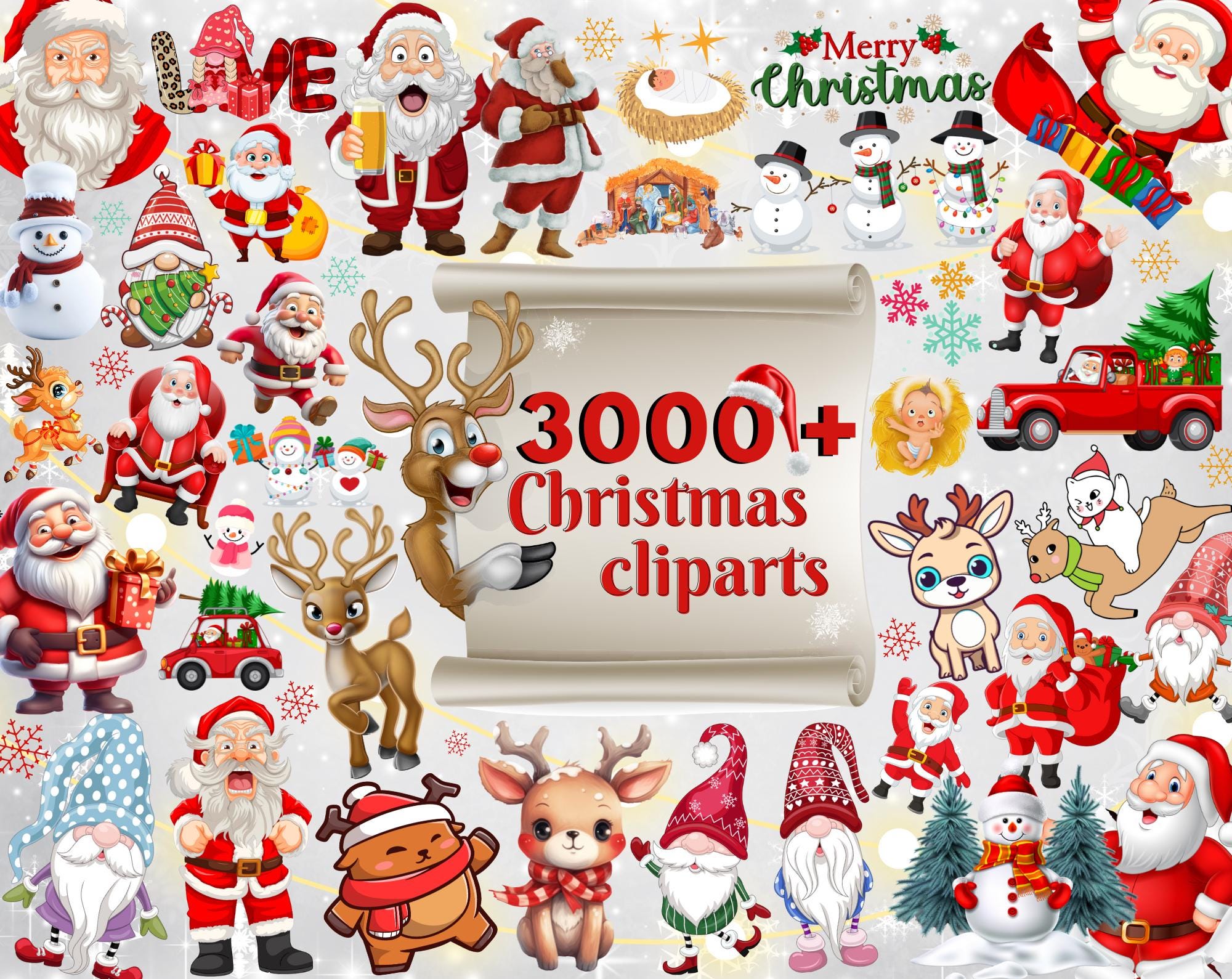 3000 + Christmas Clipart Bundle, Santa Png, Merry Christmas Png, Christmas Svg Bundle, Christmas Sublimation, Christmas Tshirt Designs, Xmas
