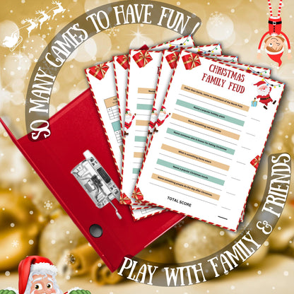 Christmas Family Feud, Printable Family Feud, Fun Feud Game, Family Group Night Game, Party Activity, Friendly Feud For Kids & Adults Pdf