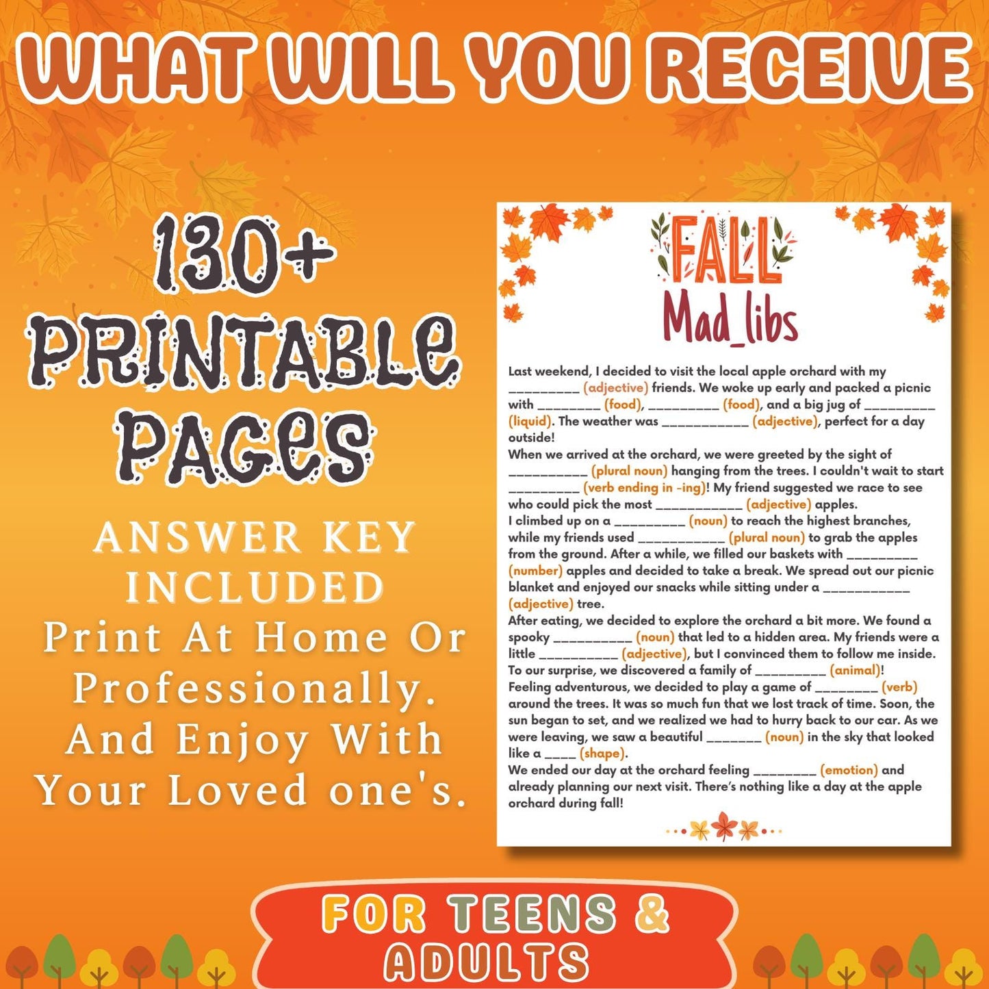 Fall Mega Game Bundle, 60+ Fall Activities for Kids, Teens & Adults, Autumn Games, Classroom Activity, Fall Fun Party Games, Trivia Game