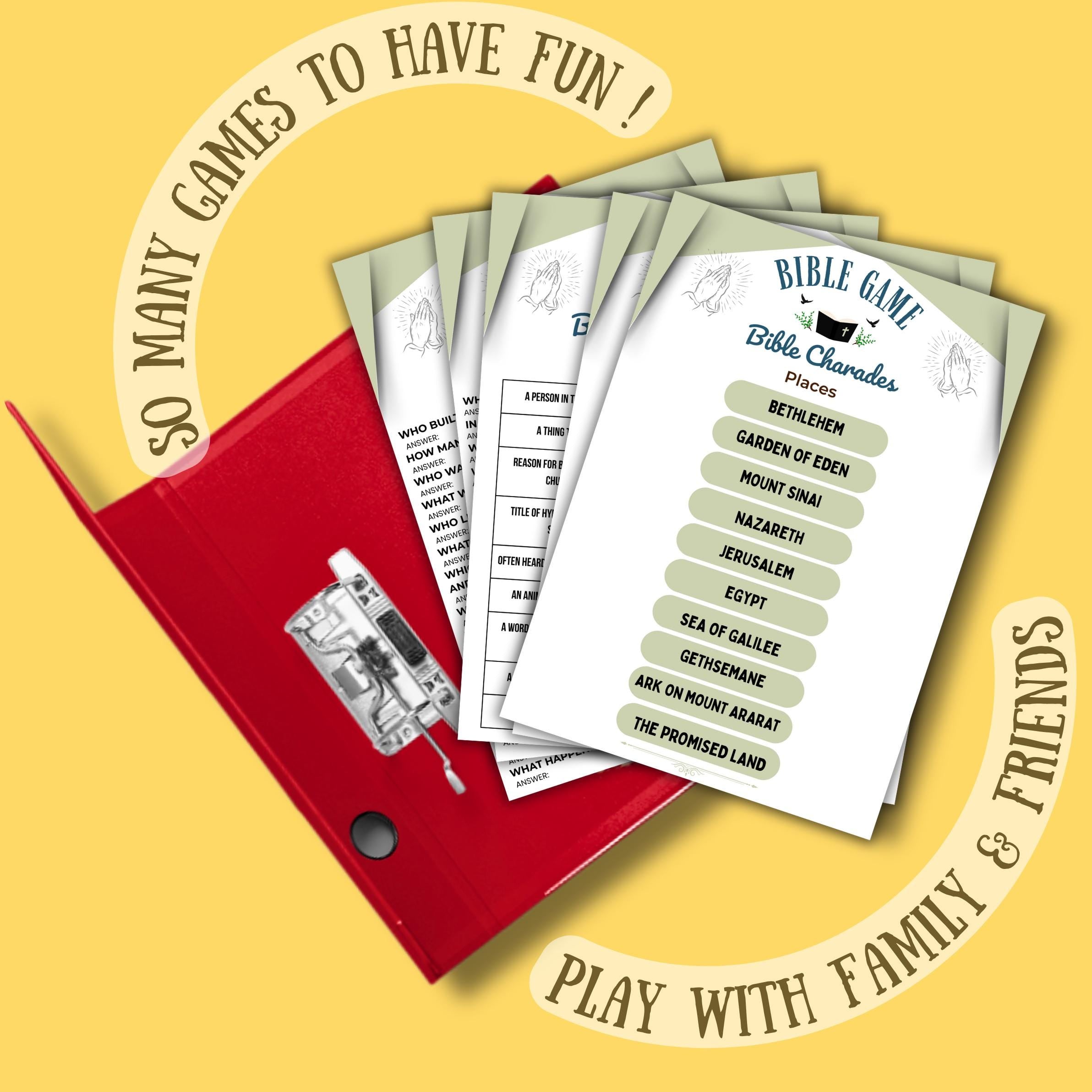 Bible Games Mega Bundle 65+ Printable Christian Games for Kids & Adults | 190+ Pages | Church, Youth Group, Sunday School, Family Game Night