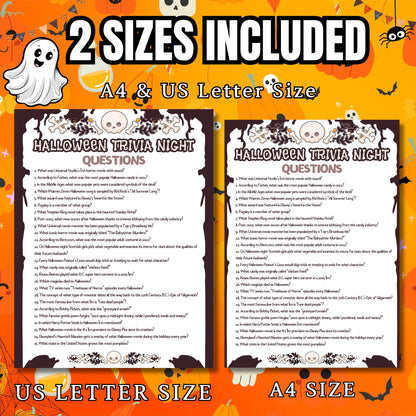 Halloween Trivia Game Bundle | Fun, Educational Halloween Quiz Pack for Kids, Teens & Adults | Printable Party Games for Family | Classroom