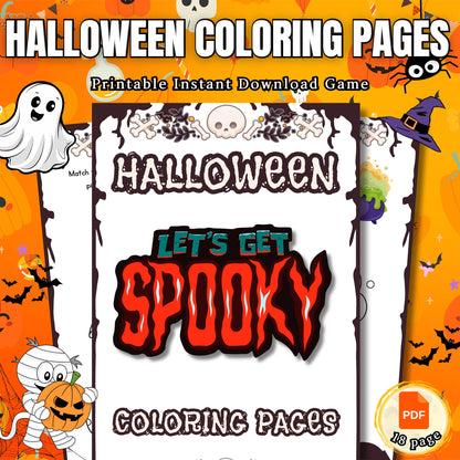 Halloween Coloring Pages | Spooky & Fun Printable Designs for Kids | Festive Halloween Art for All Ages | Instant Download | Classroom FUN