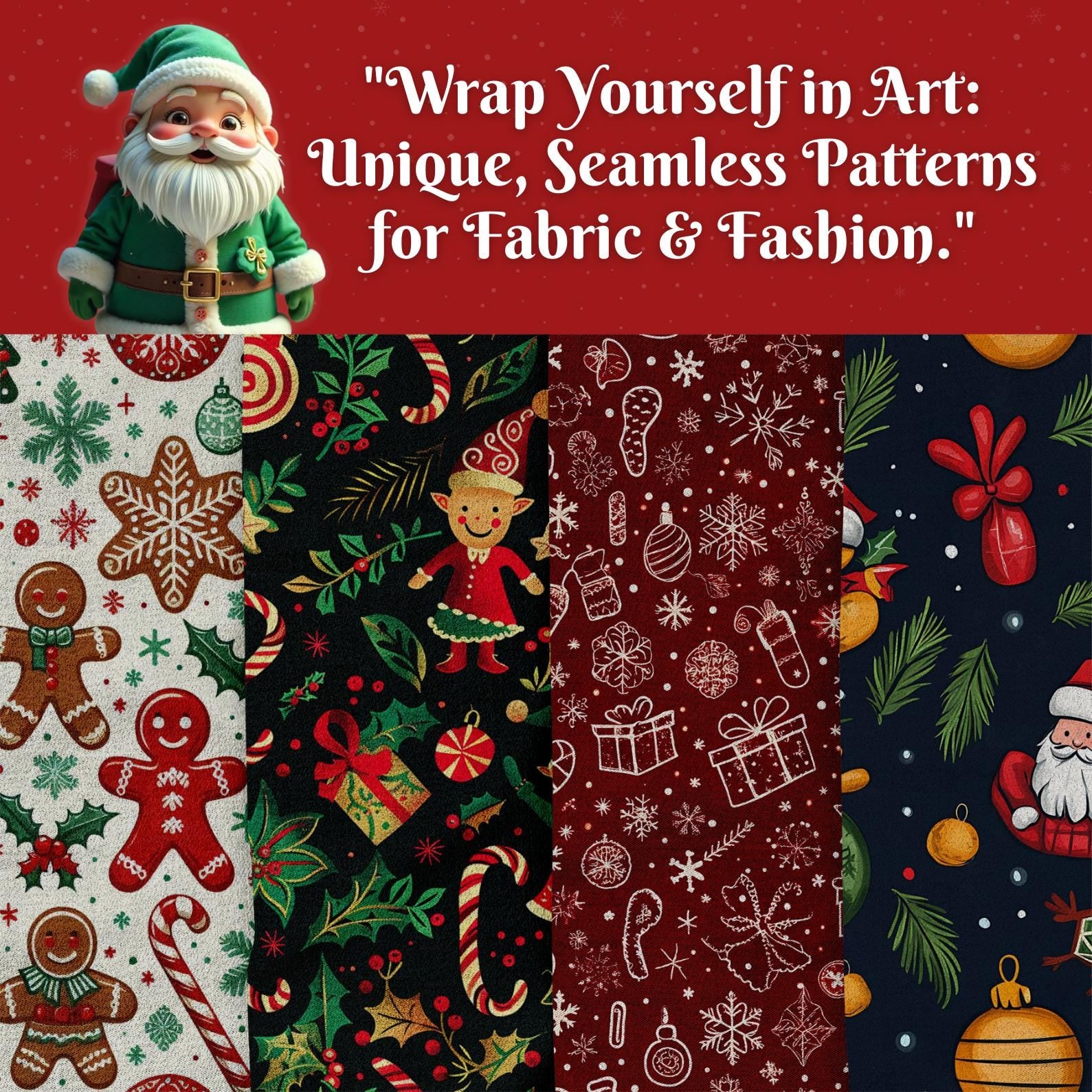 Christmas Digital Paper Mega Bundle 1700+ | PLR MRR License Included | Seamless Holiday Patterns for Crafts, Cards, Sublimation & More