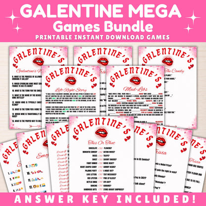 Galentine's Party Games | Galentines Games | Valentines Day Games | Valentines Game | Galantines Printable Game | Valentines Games Printable