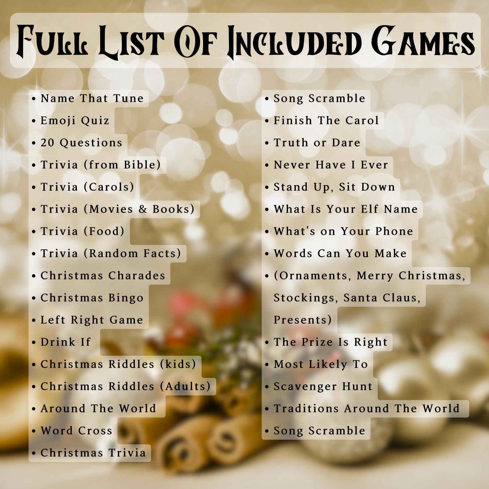 80+ Christmas Games Mega Bundle, 250+ Printable Christmas Party Game Pages, Games For Kids & Adults, Festive Family Games, Office Fun Games