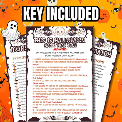 Halloween Name That Tune Game | Spooky Music Quiz for All Ages | Fun & Festive Music Game for Parties, Family | Classroom Activities