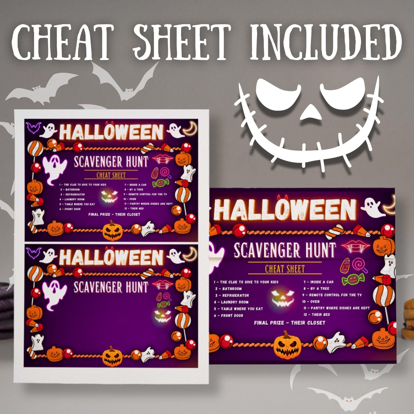 Halloween Scavenger Hunt | Fun Indoor & Outdoor Treasure Hunt for Kids | Printable Halloween Clues for Parties, Family Activities, Adventure