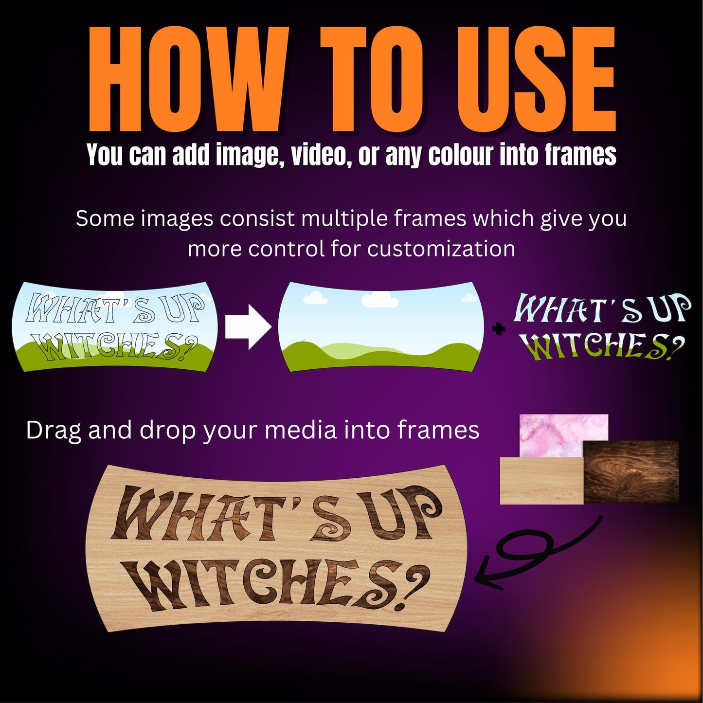 Halloween Frames MEGA Bundle | 200+ Editable Canva Frames | Spooky Ghost, Witch, Skeleton | Drag & Drop PNG Canva Frames | Commercial Use