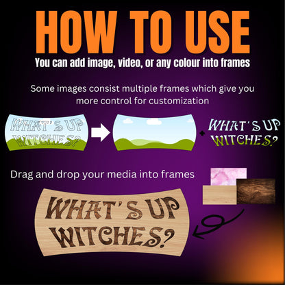 Halloween Frames MEGA Bundle | 200+ Editable Canva Frames | Spooky Ghost, Witch, Skeleton | Drag & Drop PNG Canva Frames | Commercial Use
