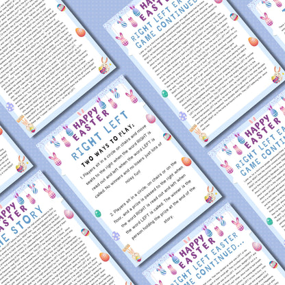 Easter Left Right Game | Pass the Prize Story Game | Fun Easter Party Game for Kids & Adults | Printable Easter Activity | Instant Download