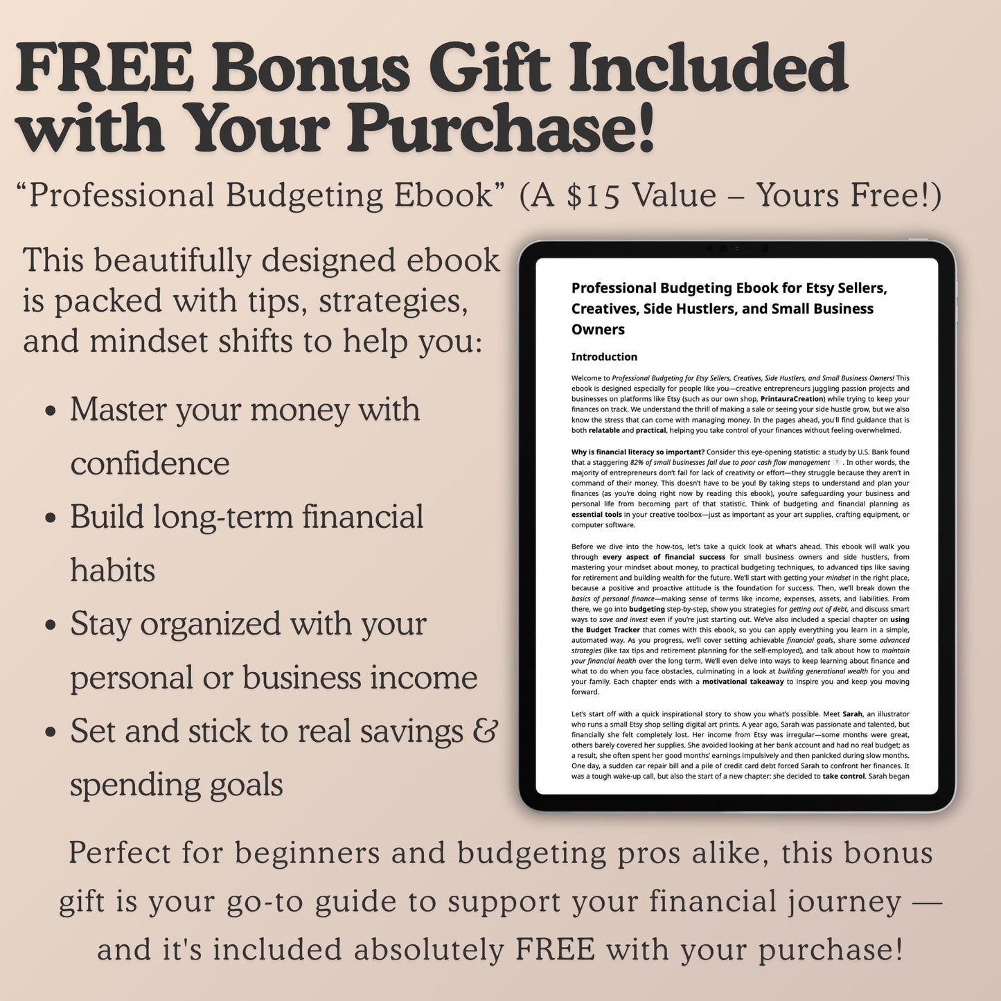 Google Sheets Annual Budget Template + Monthly Tracker | Income, Expense, Debt & Savings Dashboard | Editable Digital Planner + Bonus Ebook