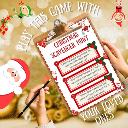 Christmas Scavenger Hunt, Kids Christmas Printable Game, Holiday Scavenger Hunt, Christmas Activity For Kids & Adults, Indoor Scavenger Hunt