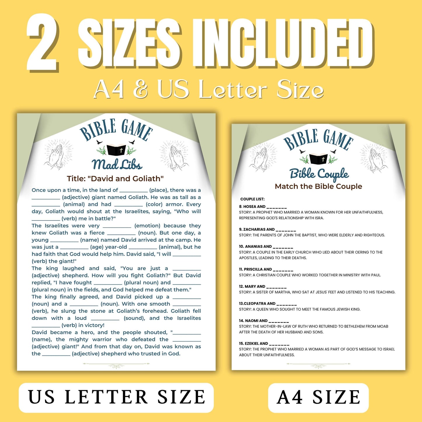 Bible Games Mega Bundle Printable – 50+ Fun Christian Activities for Kids & Adults | 180+ Pages PDF for Church, Family, Sunday School