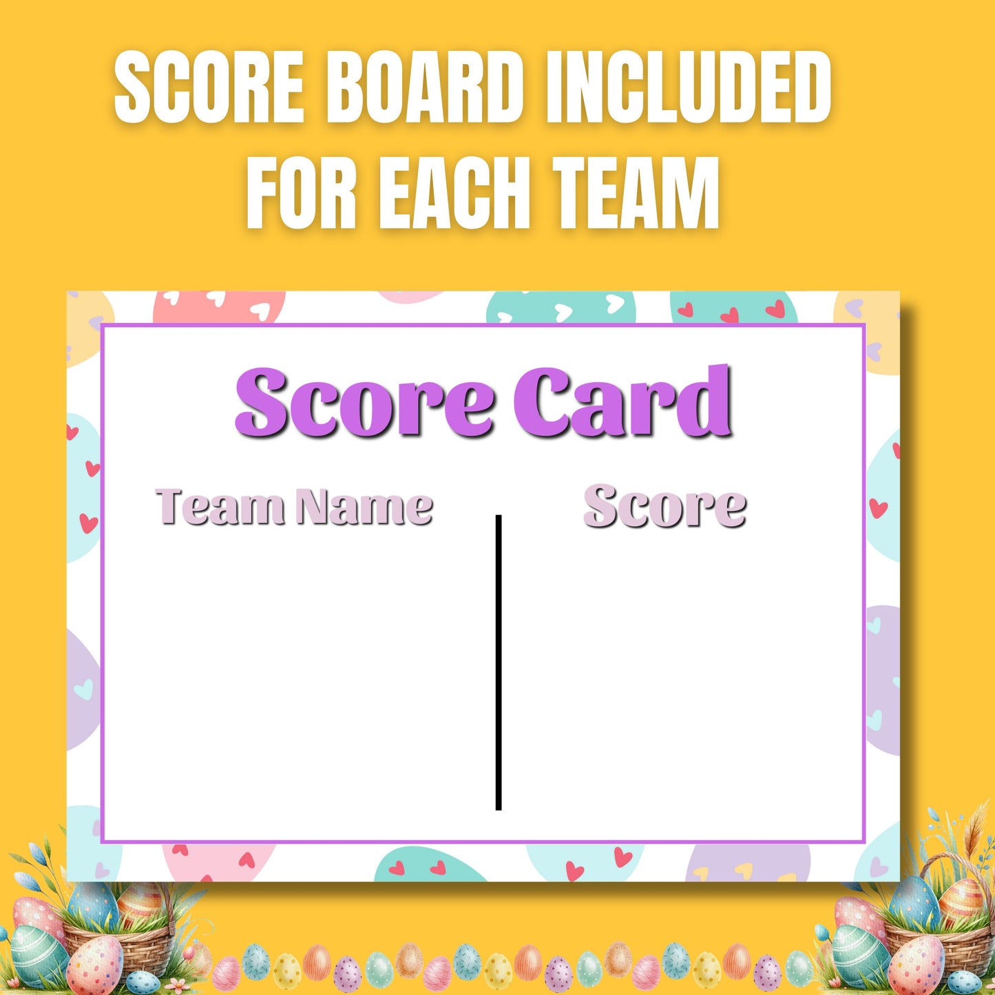 Easter Family Feud Game | Fun Easter Trivia Night | Printable Friendly Feud | Easter Party Game for Kids, Adults, Easter Game Night Activity