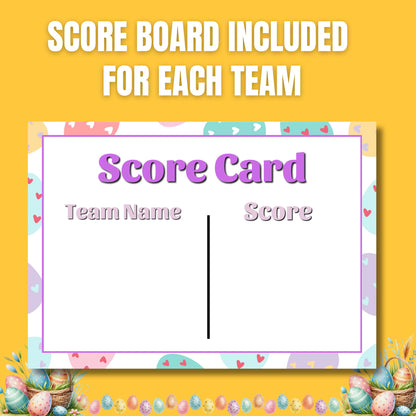 Easter Family Feud Game | Fun Easter Trivia Night | Printable Friendly Feud | Easter Party Game for Kids, Adults, Easter Game Night Activity
