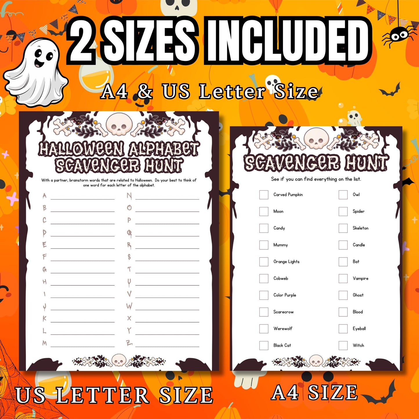 Halloween Scavenger Hunt Game | Fun Printable Activity for Kids & Adults | Perfect for Halloween Parties, Family Gathering, Classroom Events