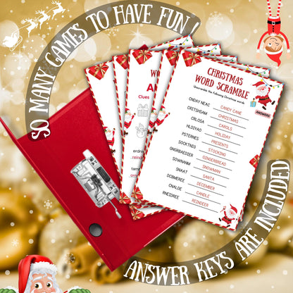 Christmas Word Scramble Game, Christmas Party Game For Kids & Adults, Christmas Word Activity, Family And Office Party Game, Christmas Pdf