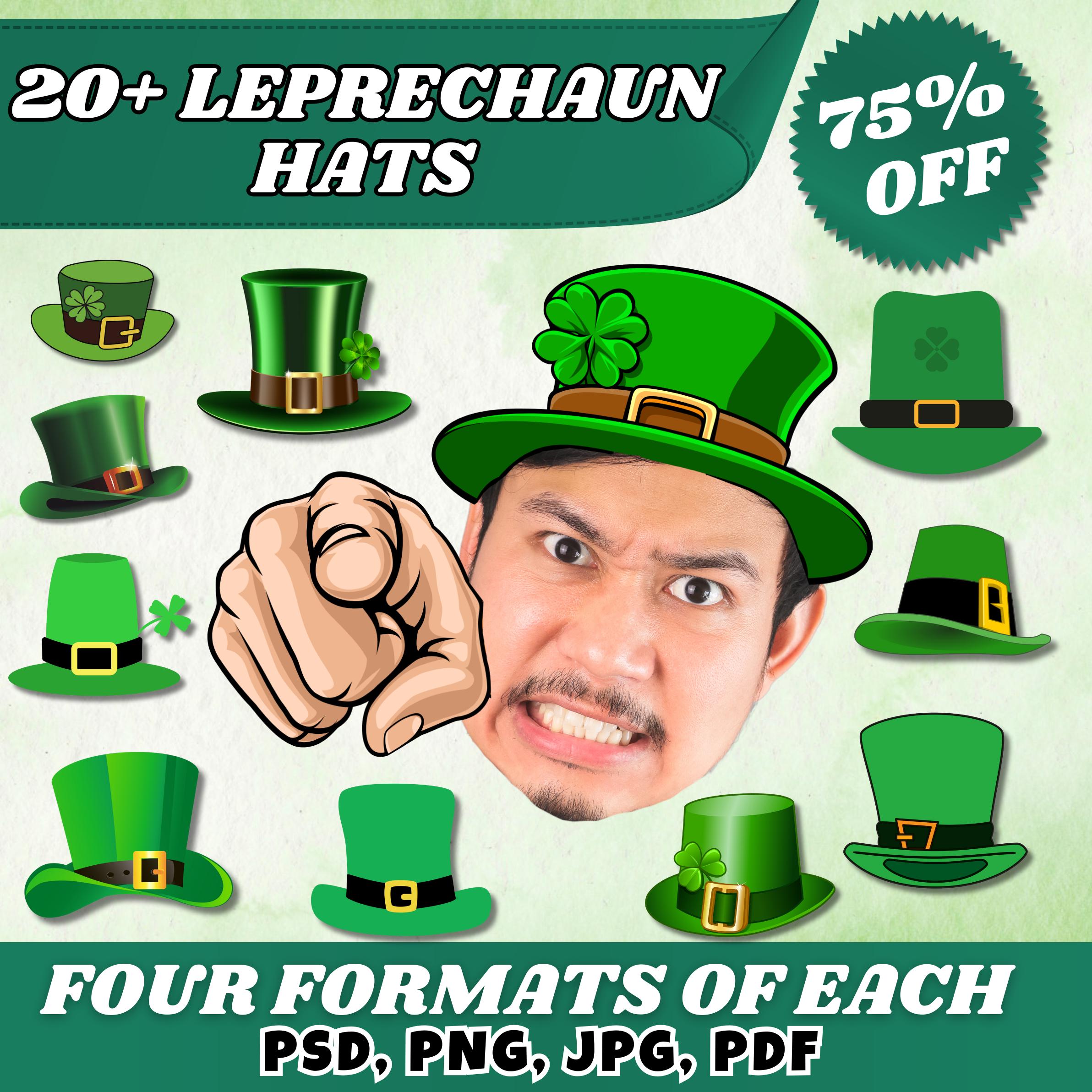 65+ St. Patrick’s Add Your Own Face PNG Bundle | DIY Leprechaun Face Cutouts | Fun St. Paddy’s Day Craft | Digital Download