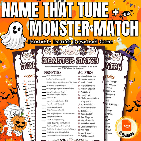 Halloween Name That Tune Game | Spooky Music Quiz for All Ages | Fun & Festive Music Game for Parties, Family | Classroom Activities