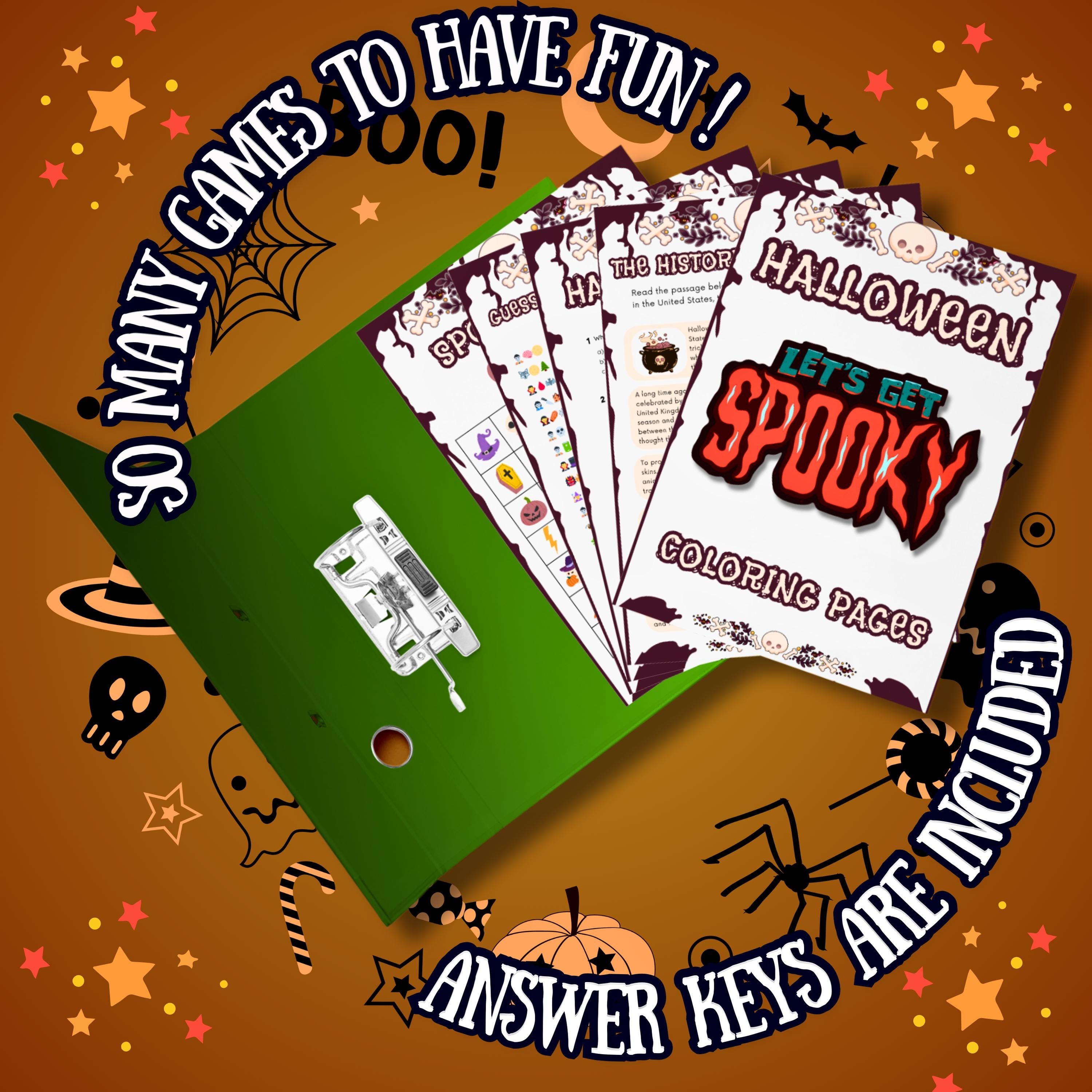 120+ Halloween Games Mega Bundle | Printable Halloween Games for Kids, Adults, Teens | Halloween Party Activities & Classroom Fun