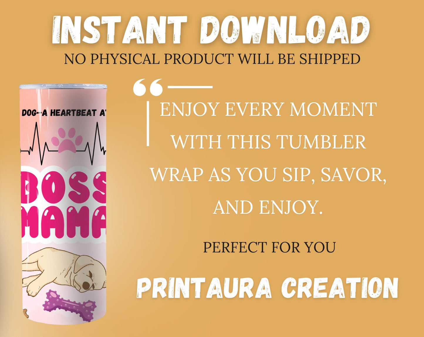 25+ Dog Mama Tumbler Wraps Bundle 20oz Skinny PNG | Funny Pet Mom Sublimation Designs | Dog Lover Gifts | Puppy Quotes | Printable Wraps