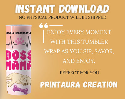 25+ Dog Mama Tumbler Wraps Bundle 20oz Skinny PNG | Funny Pet Mom Sublimation Designs | Dog Lover Gifts | Puppy Quotes | Printable Wraps