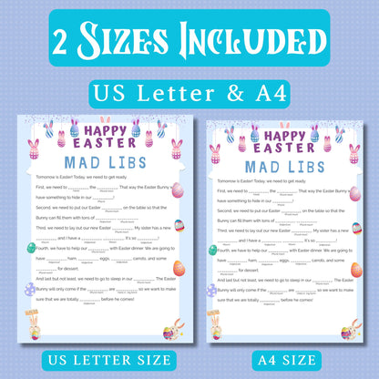 Easter Mad Libs Game | Fun Fill-in-the-Blanks Activity | Printable Easter Party Game for Kids & Adults | Family, Classroom And Church Game