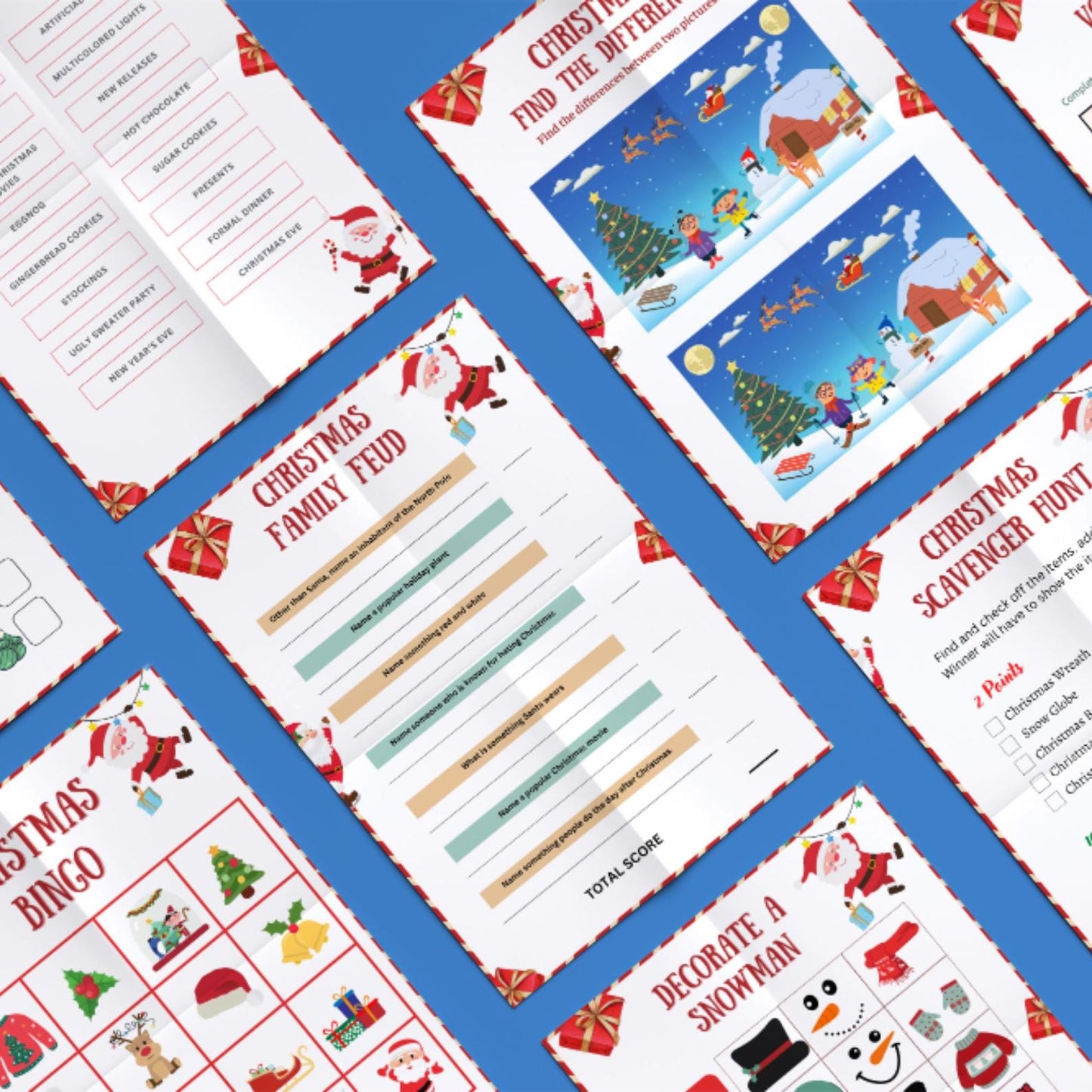 50+ Christmas Games Bundle, Christmas Family Party Games, Printable Christmas Games for Kids & Adults, Xmas Class Activities, office Party