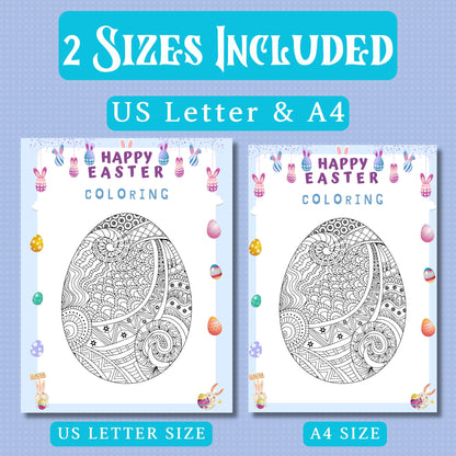 Easter Coloring Pages | 30 Printable Easter Coloring Sheets | Fun Kids Activity | Easter Bunny, Eggs, Spring Coloring | Instant Download