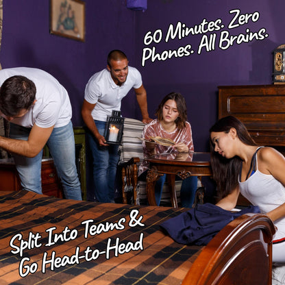 Printable Spooky Christmas Escape Room Game | Haunted Holiday Mystery Puzzle | DIY for 1–6 Players – Fun Family Activity – No Locks Needed