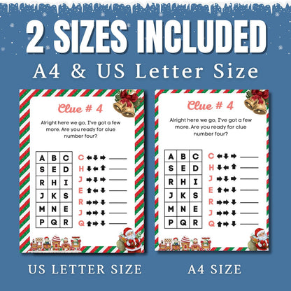 Indoor Christmas Treasure Hunt, Xmas Scavenger Hunt, Christmas Activity For Kids & Adults, Puzzle For Christmas Gift, Game For Older Kids