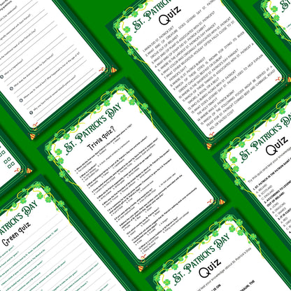 St. Patrick's Day Trivia Quiz | Fun Engaging Irish-Themed Game for Kids & Adults | Printable St. Paddy's Day Party Activity, Printable PDF