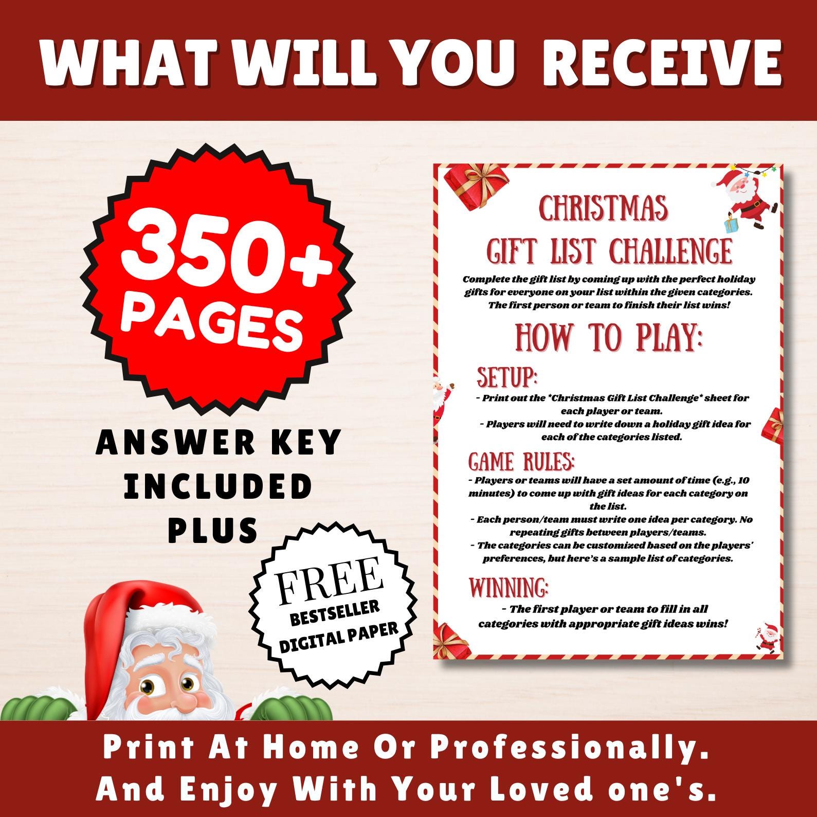 120+ Christmas Games Bundle, Christmas Party Games, School Christmas Game, Christmas Games Printable, Office Christmas,Family Christmas Game