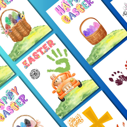 Easter Handprint & Footprint Craft Bundle, DIY Easter Art for Kids and Toddlers | Printable Handprint Keepsake, Baby Memory Craft, DIY Craft
