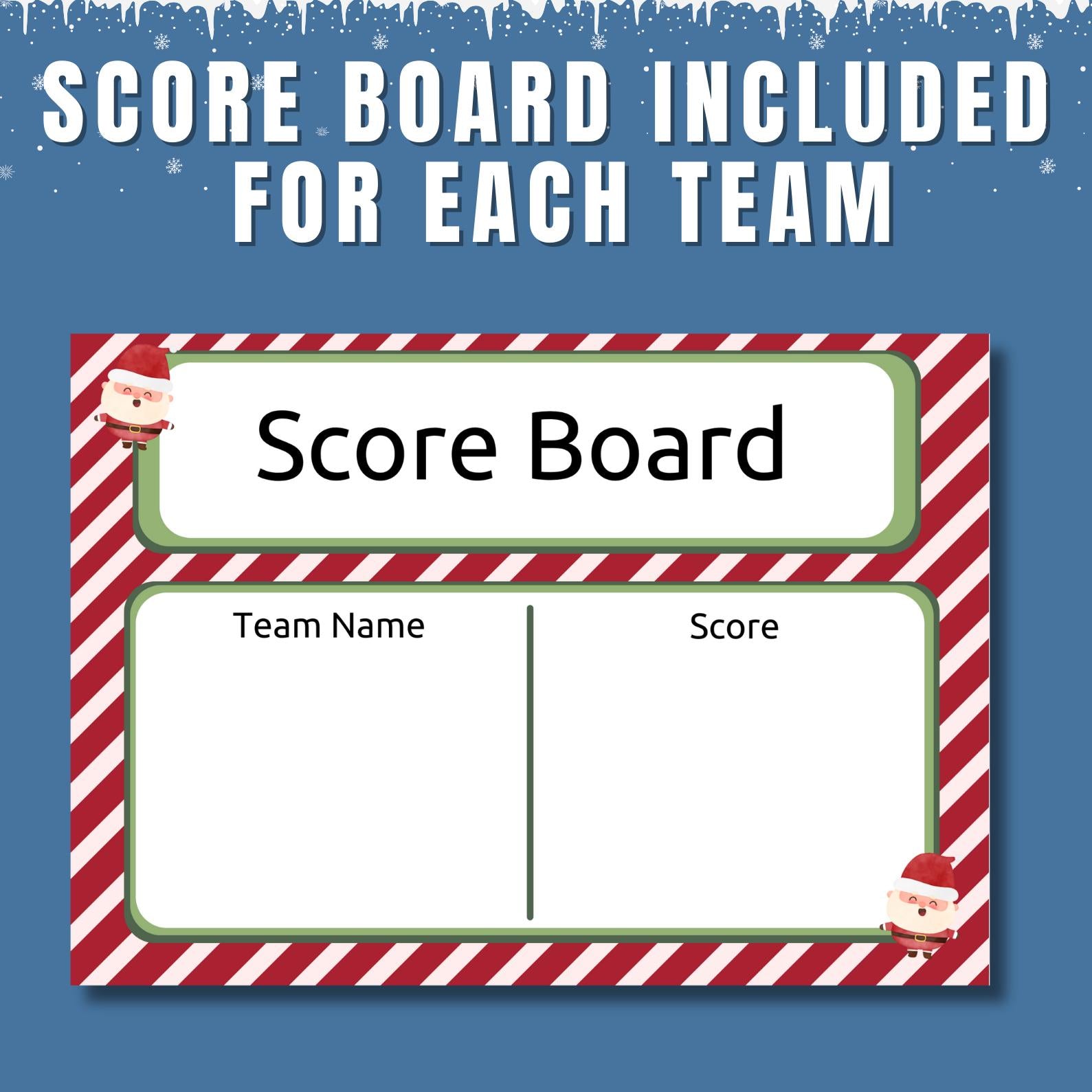 Christmas Friendly Feud, Printable Family Feud, Fun Feud Game, Family Group Game Night, Party Activity, Xmas Friendly Feud For Kids & Adults