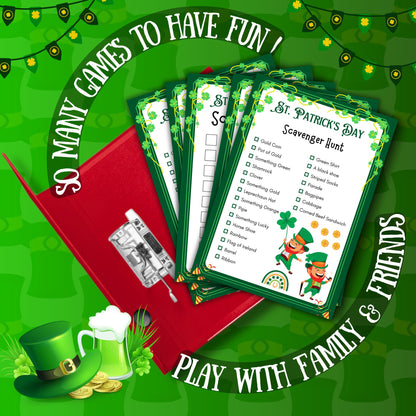 St. Patrick's Day Scavenger Hunt | Fun Printable Game for Kids & Adults | St. Paddy's Day Party Activity | Lucky Treasure Hunt Game