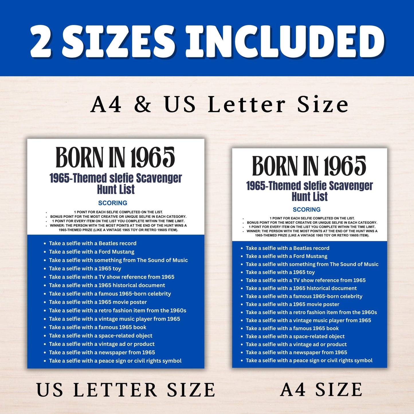 60th Birthday Games Bundle, Born in 1965 Party Games, Fun Printable Games for Adults & Family, 60th Celebration Activities, Instant Download