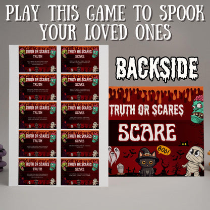 Halloween Truth or Scare Game | Spooky Fun with Printable Truths & Scare | Perfect Party Game for Kids,  Adults | Halloween Party Essentials