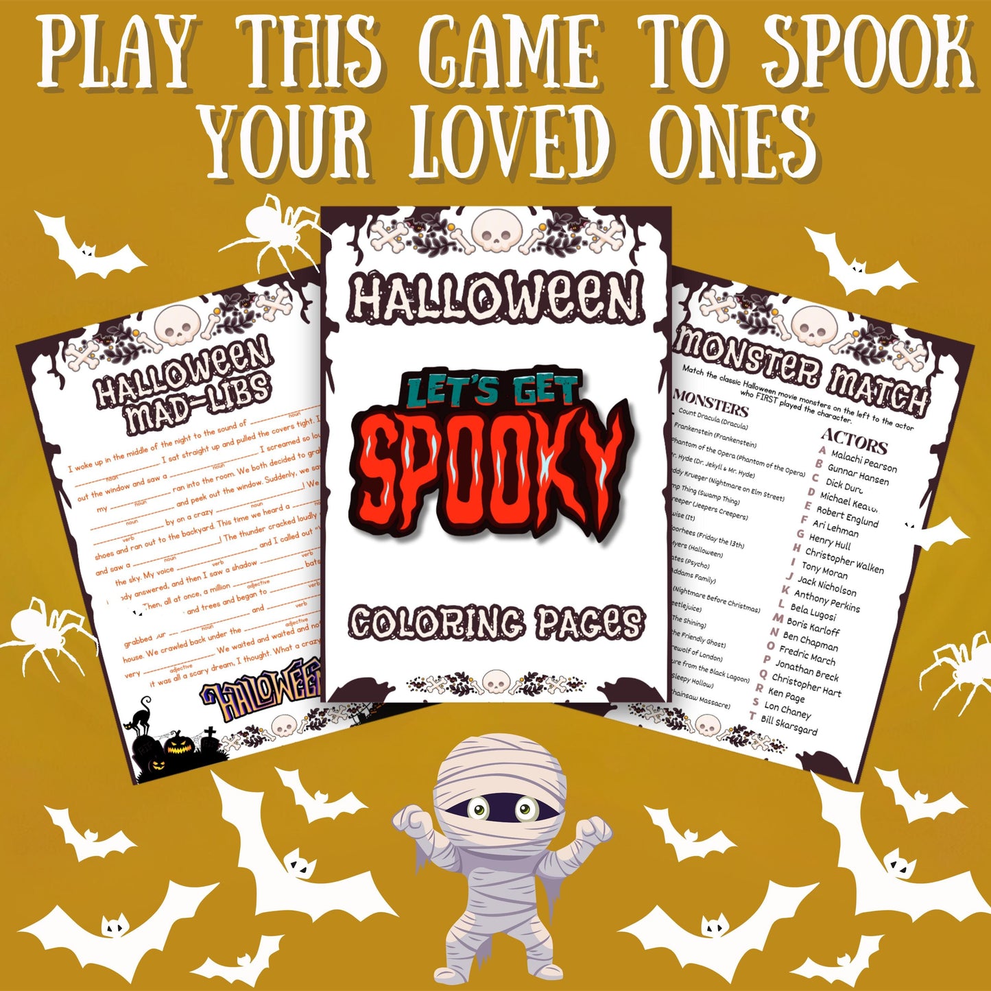 120+ Halloween Games Mega Bundle | Printable Halloween Games for Kids, Adults, Teens | Halloween Party Activities & Classroom Fun