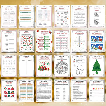 50+ Christmas Games Bundle, Christmas Party Games, School Christmas Game, Christmas Games Printable, Office Christmas, Family Christmas Game