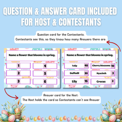 Easter Family Feud Game | Fun Easter Trivia for Kids & Adults | Printable Easter Party Game | Holiday Game Night | Easter Team Challenge