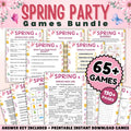 65+ Spring Games Bundle Printable Activities for Adults, Kids, Seniors | Trivia, Icebreakers, Riddles, Puzzles, Family & Office Party Fun